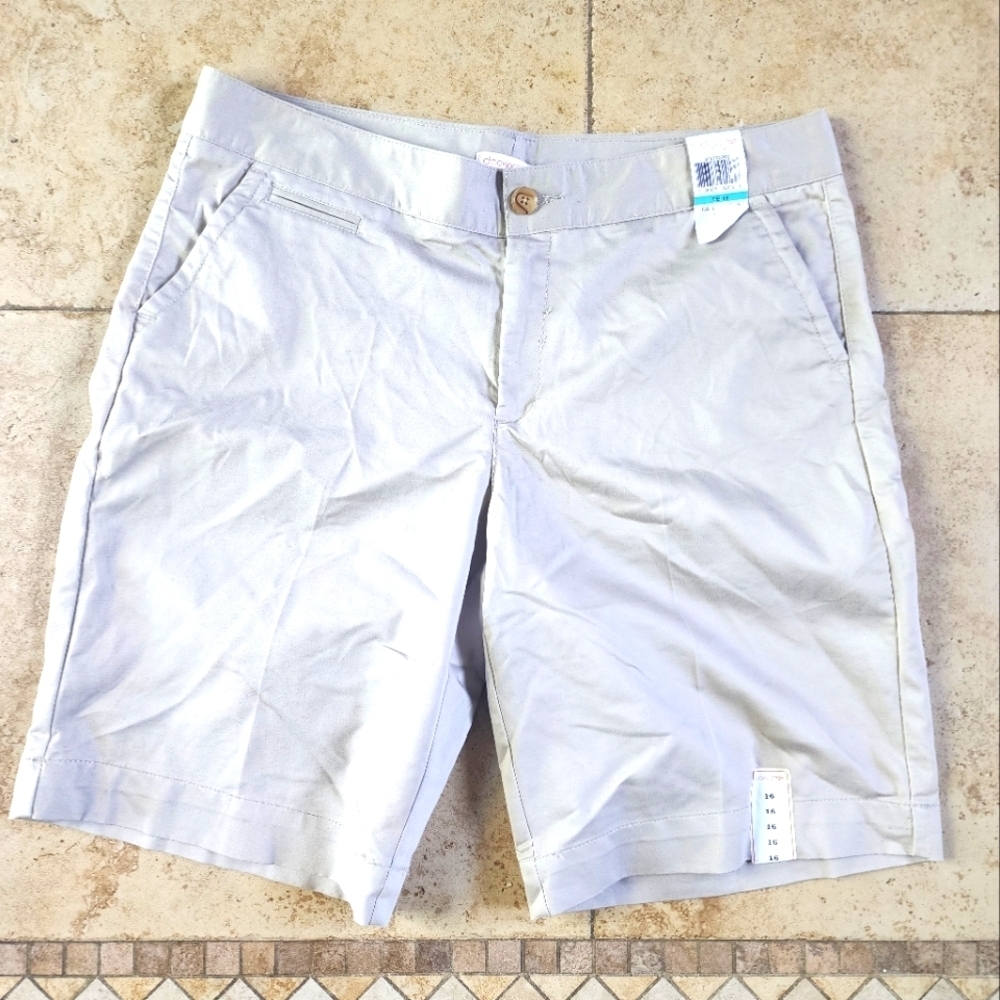 Dockers Gray Flat Front Shorts Casual